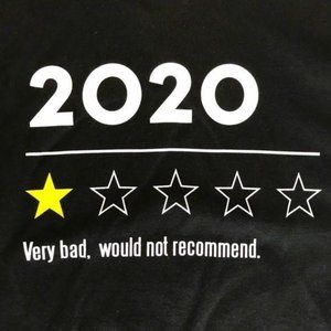 '2020 Very Bad' 1-Star, Size Large T-Shirt Costume, Time Capsule, Gag Gift